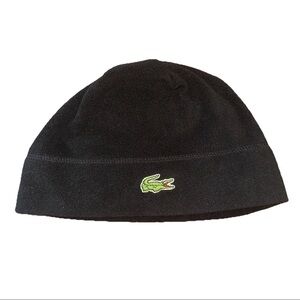 Lacoste men’s vintage Black Hat with Green Emblem